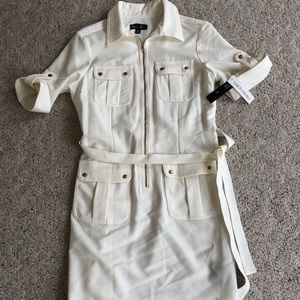 NWT Safari Dress in Cream Size 8